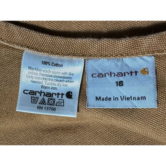 Carharyt Tan Workman Overalls Size 16 - Picture 8 of 11